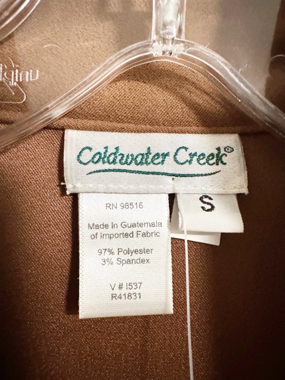 Coldwater Creek Copper Brown Stand Collar Button Front Jacket Size Small NWOT - Picture 2 of 5